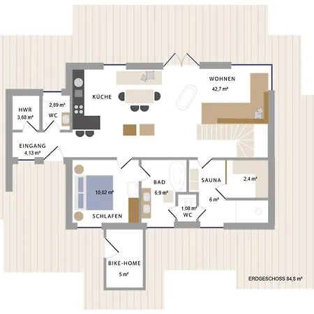Holiday home Reetdorf Geltinger Birk Kuenstlerkate Wetterleuchten *